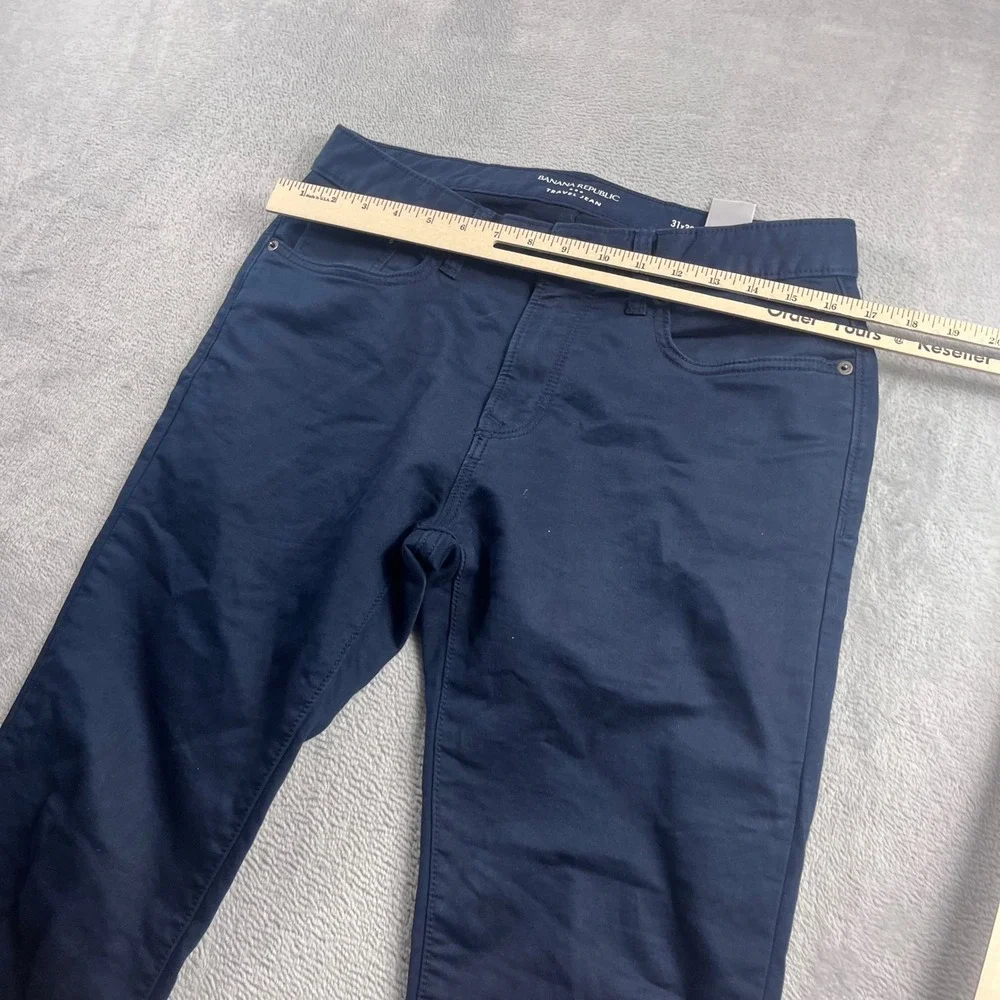 Banana Republic‎ Travel Jean Mens 31x30 Slim Fit Navy Blue 5-Pocket Chino Pants